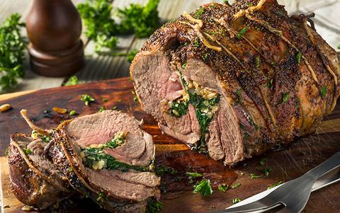 Stuffed Roast Lamb Joint